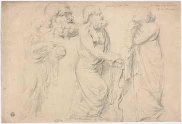 Studi di un sarcofago romano