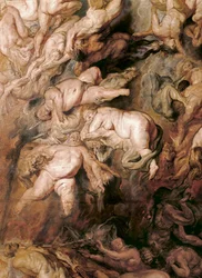 La caduta dei dannati (dipinto su legno di quercia)