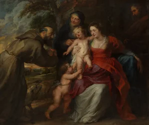 La Sacra Famiglia con i Santi Francesco e Anna e il Bambino San Giovanni Battista