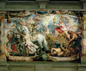 Il Trionfo della Chiesa su Furia, Odio e Discordia, prima del 1628