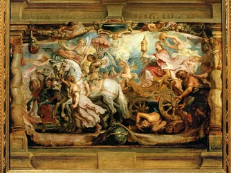 Il trionfo della Chiesa su furore, discordia e odio (dipinto su tavola)