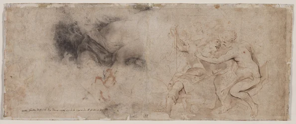 Venere Disarma Marte, Studio di Drappeggio (verso)