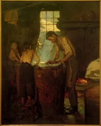 Cappellai di un villaggio italiano. Sora