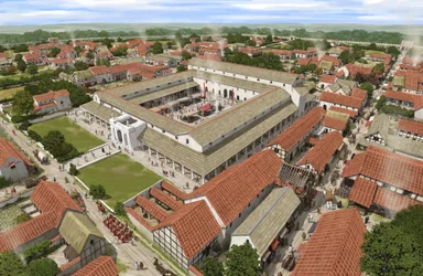 Il Foro di Silchester dal nord-ovest