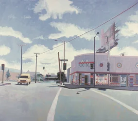 AA Liquor Store, Los Angeles, 2001 (olio su tela)