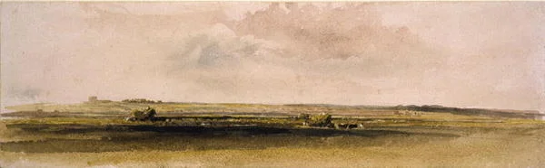 Fienagione nei Wolds del Lincolnshire (acquerello su carta)