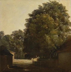 Paesaggio con castagno