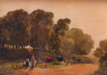 Strada attraverso un parco, XIX secolo