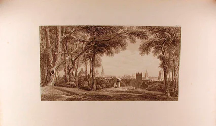 Veduta di Oxford dalla collina del castello
