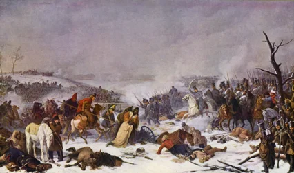 La battaglia di Losmine (litografia a colori)