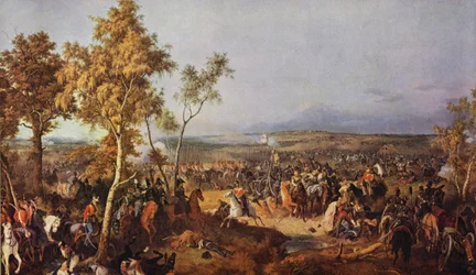 La battaglia di Taroutine (litografia a colori)