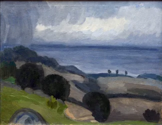Paesaggio crimeano. Pioggia