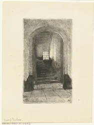 Veduta della scala nel Prinsenhof a Delft