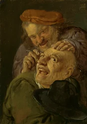 Tatto: Un Barbiere che Cura un Uomo. Dalla serie Personificazioni dei Cinque Sensi, c.1635-66
