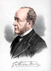 Gathorne Hardy, 1º conte di Cranbrook, politico conservatore britannico, c1890