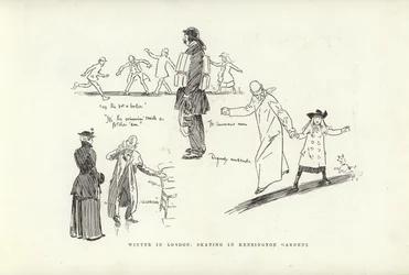 Inverno a Londra, pattinaggio nei Giardini di Kensington