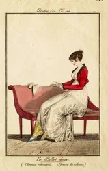 Il dolce biglietto (Capelli raccolti. Spencer di velluto)