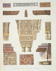 Dettagli dal Cortile dei Leoni, Alhambra, da 