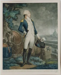 Ritratto del Marchese de La Fayette (1757-1834) comandante della Guardia Nazionale, 1790
