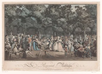 Vedere ed essere visti (Elegant gezelschap in de Jardin du Palais Royal te Parijs)