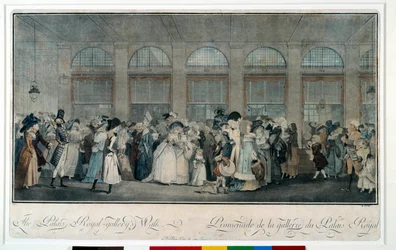 Passeggiata attraverso la galleria del palazzo reale nel 1787