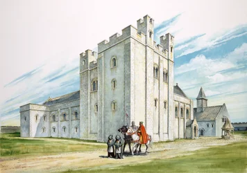 Gli edifici centrali, Sherborne Old Castle, Dorset