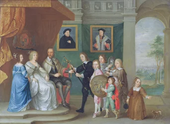 Thomas Howard, XIV conte di Arundel, riceve le armi dai figli in occasione della sua nomina a comandante dell