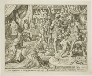 Giuditta presentata a Oloferne, tavola cinque da La storia di Giuditta e Oloferne