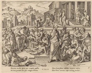 San Pietro guarisce i malati con la sua ombra