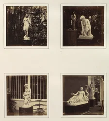 [Sculture di Andromeda, il bagno di Atalanta, Corinna e una Naiade], ca. 1859