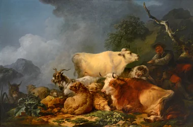 Paesaggio con animali