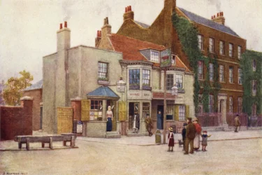 Pubblico Red Cow e Fairlawn, Hammersmith Road, 1897