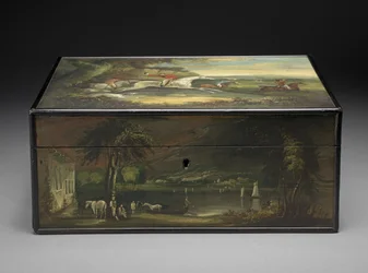 Cassetta delle lettere antica convertita in umidificatore, c.1840