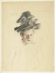 Ritratto di Donna con Cappello Nero