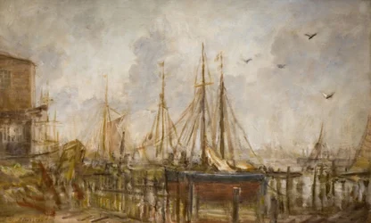 Un cantiere navale, Shoreham, Sussex, 1926