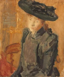 Ragazza con un Grande Cappello