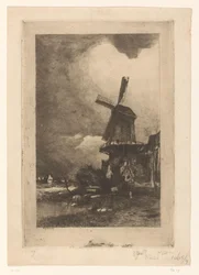 Mulino in un paesaggio