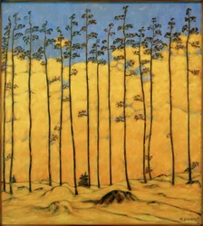 Larici, paesaggio montano