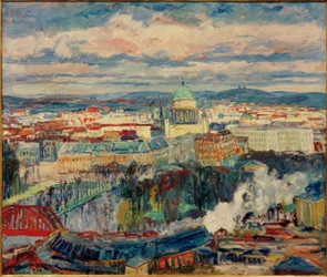 Vista su Potsdam con la chiesa di San Nicola