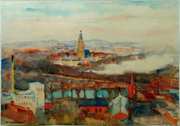 Vista su Potsdam e la chiesa della guarnigione