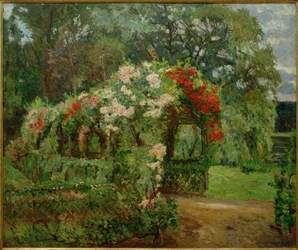 Pergolato di rose nel giardino Richter