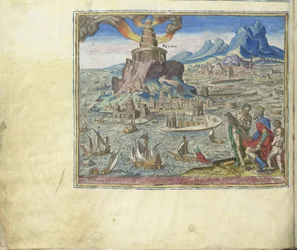 Il faro di Alessandria dalla serie Le otto meraviglie del mondo, 1572