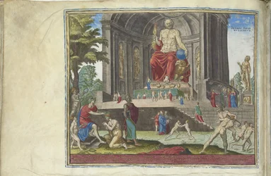 La statua di Giove a Olimpia dalla serie Le otto meraviglie del mondo, 1572