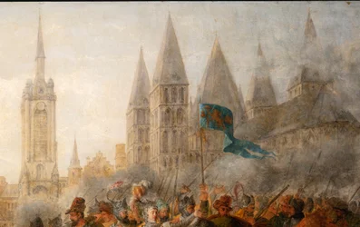 Difesa di Tournai dalla Principessa di Epinoy, Philippe-Auguste Hennequin, Museo delle Belle Arti di Tournai