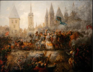 Difesa di Tournai dalla Principessa di Epinoy, Philippe-Auguste Hennequin, Museo delle Belle Arti di Tournai