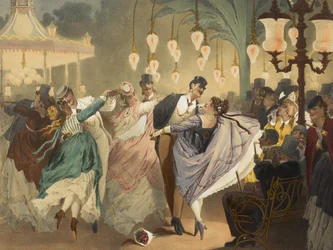 Musée des moeurs en actions: La valse à Mabille, inciso da Gustave Barry