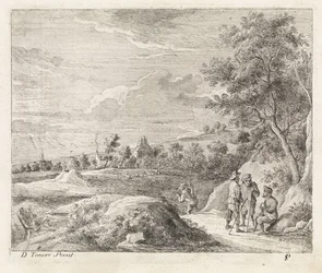Paesaggio con quattro passeggiatori