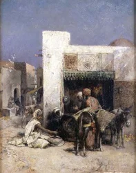 Arabi fuori da una casa