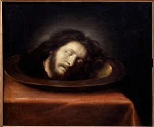 Testa di San Giovanni Battista su un piatto