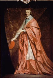 Ritratto a figura intera di Armand Jean du Plessis, cardinale di Richelieu, ministro di Luigi XIII